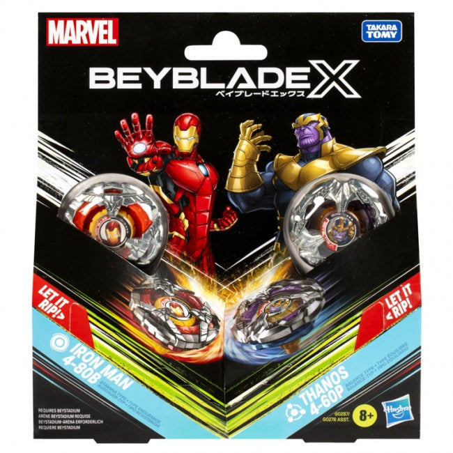 Takara Tomy Beyblade X BX-00 Iron Man and Thanos Multipack Set 4-80B