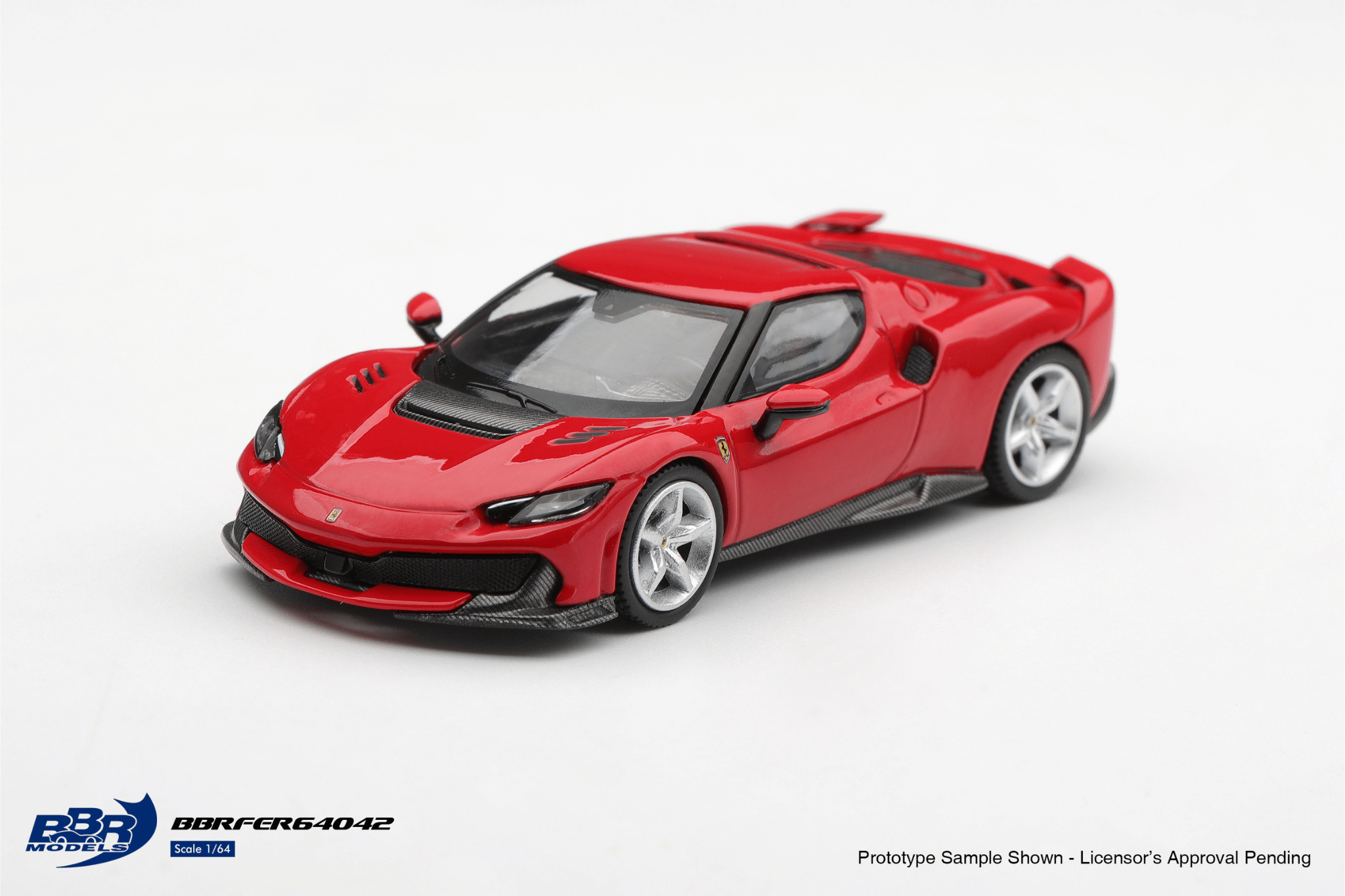 (Pre-order) BBR 1/64 Ferrari 296 Speciale Rosso Corsa (Red) Diecast Model Car