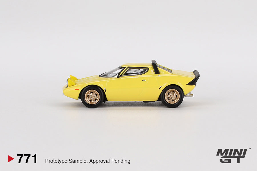 Mini GT #771 1/64 Lancia Stratos HF Stradale Giallo Fly Yellow (LHD)