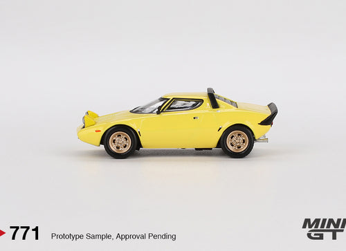 Load image into Gallery viewer, Mini GT #771 1/64 Lancia Stratos HF Stradale Giallo Fly Yellow (LHD)
