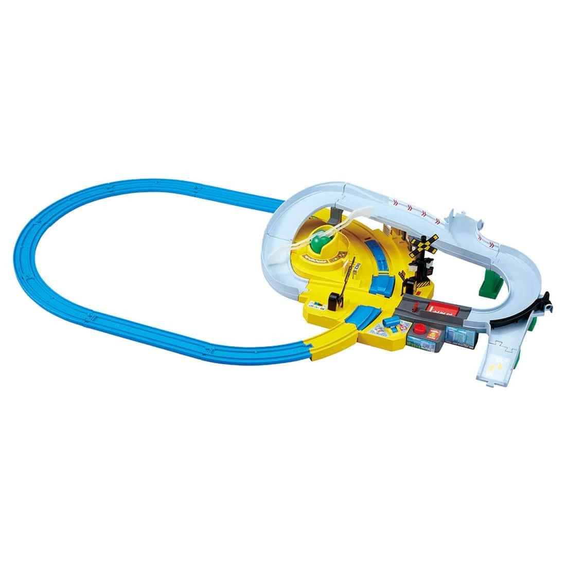 Takara Tomy Plarail Let`s Play with Tomica! Kankan Railroad Crossing Playset