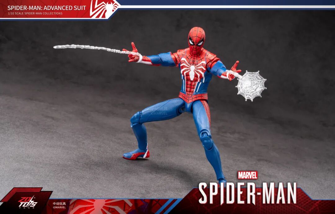 ZD Toys Marvel Avengers 1/10 Spider-Man Advanced Suit Action Figure Set