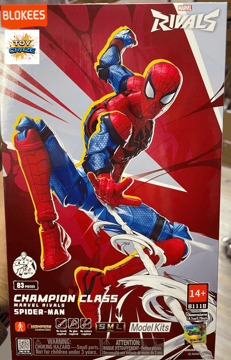Blokees Marvel Rivals Champion Class Spider-Man Model Kit 1:12 Scale Figure