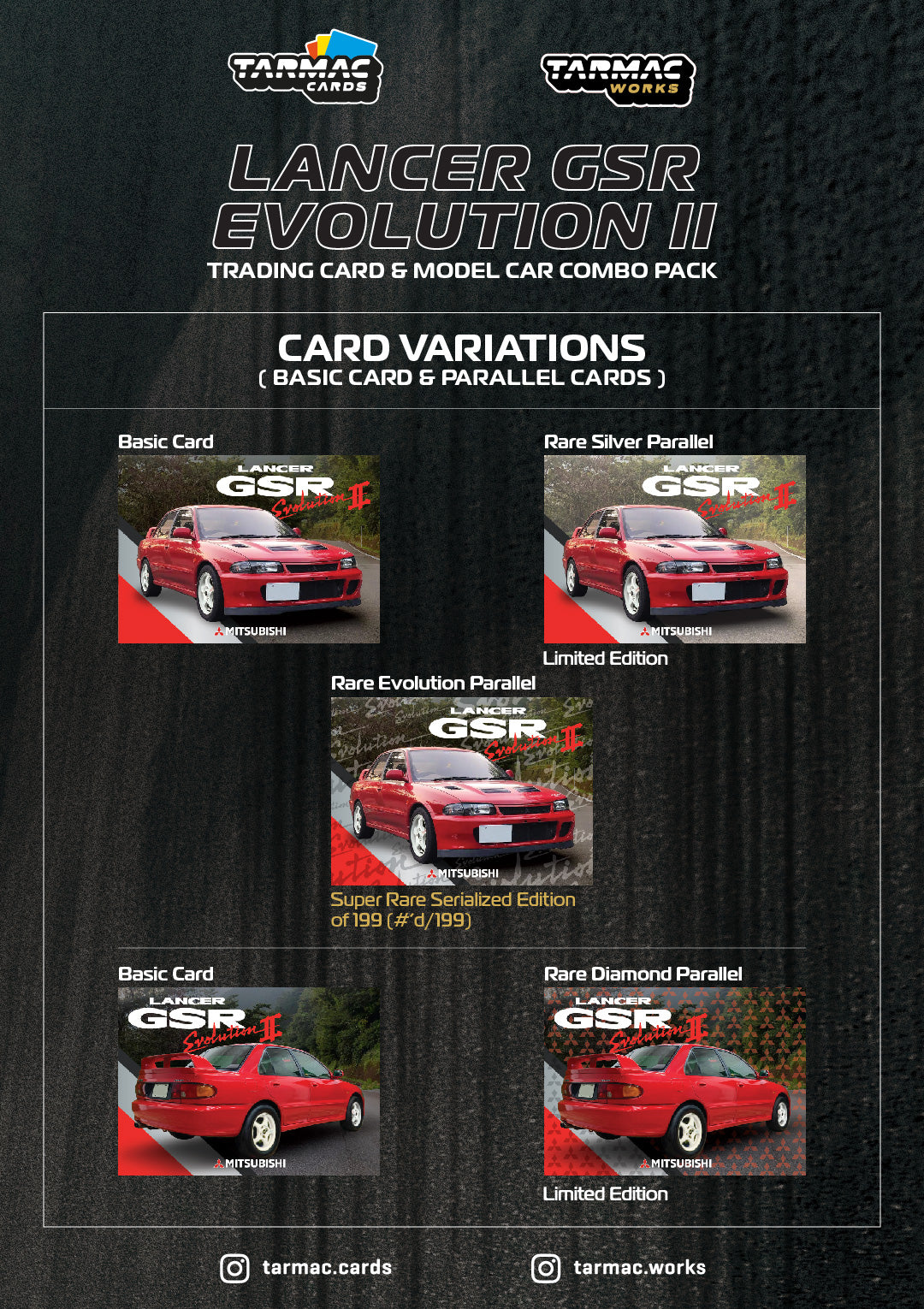 Tarmac Works 1/64 Mitsubishi Lancer GSR Evolution II Red Model Car