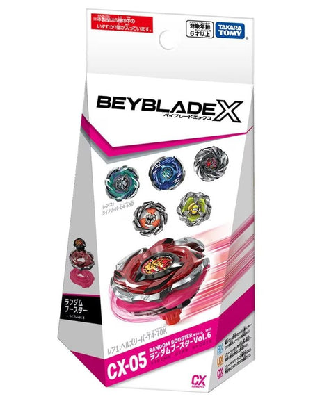 (Pre-order / Shipping Date: end of Jul 2026) Takara Tomy Beyblade X CX-05 Random Booster Vol.06 (Full Set of 6)