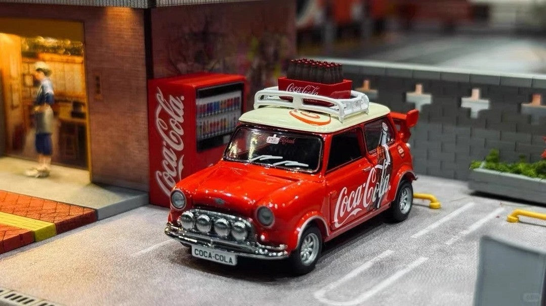 Tiny City Die-cast Model Car - 1/50 Mini Cooper Machine Coca-Cola #COKE124
