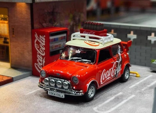 Load image into Gallery viewer, Tiny City Die-cast Model Car - 1/50 Mini Cooper Machine Coca-Cola #COKE124
