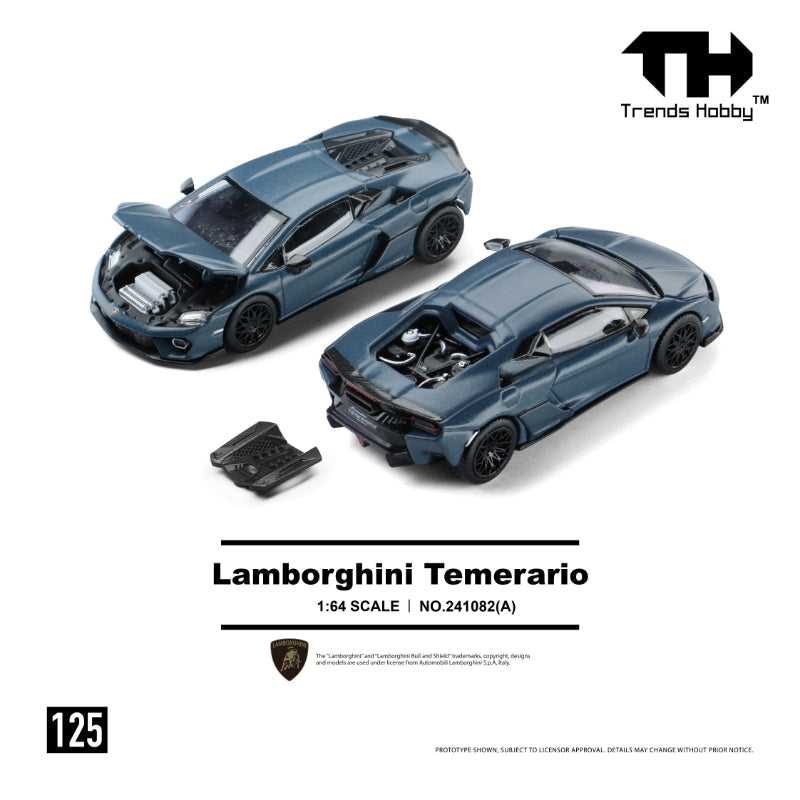 (Pre-order) Trends Hobby 1/64  Diecast Lamborghini Temerario- Matte Blue