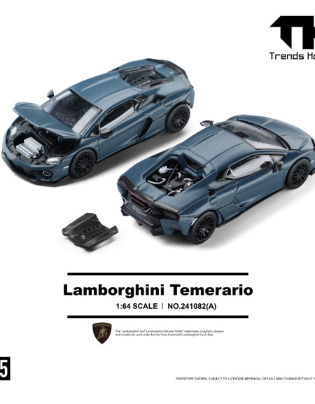 Trends Hobby 1/64  Diecast Lamborghini Temerario- Matte Blue
