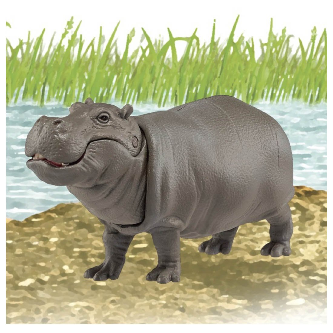 Takara Tomy ANIA AS-06 Hippopotamus (Floatee Ver)  animal Action Figure