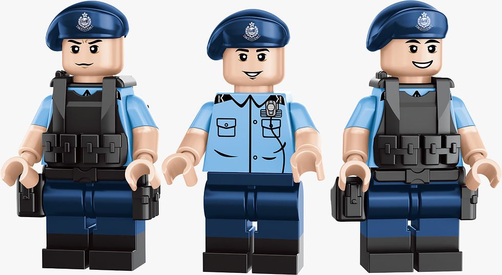 Royal Toys City Story RT72 Hong Kong Police Tactical Unit Coaster 18 Seats Carrier Block 460pc