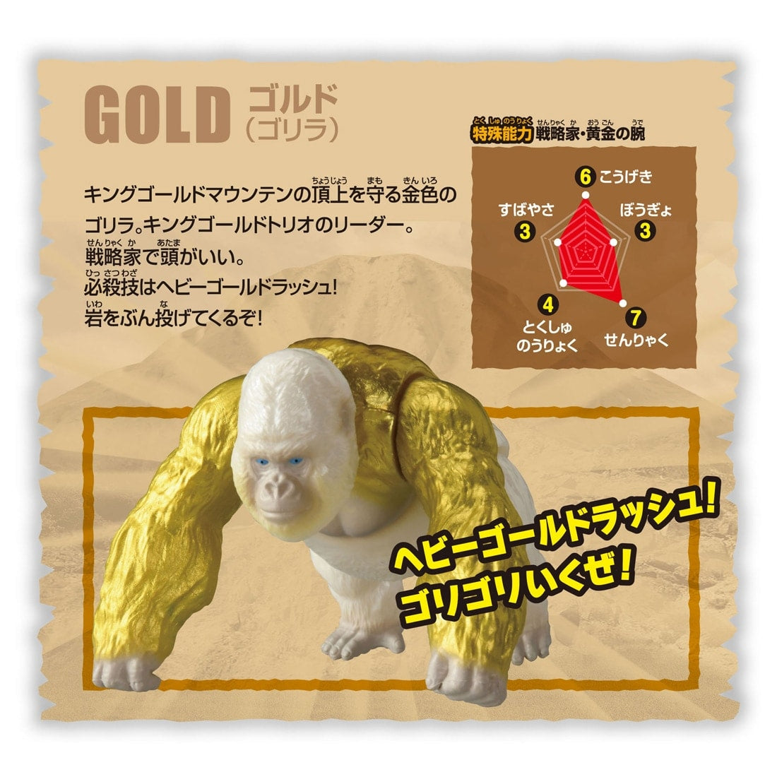Takara Tomy Adventure Continent Ania Kingdom Gordo (Gorilla) Figure