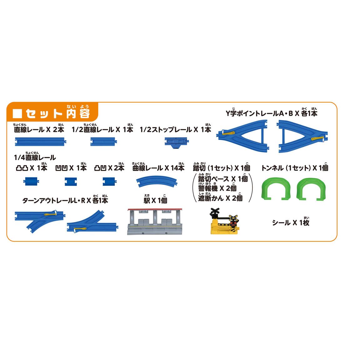 Takara Tomy Plarail Train Accessory - New Rail Set for 10 Layouts Play Set Japan