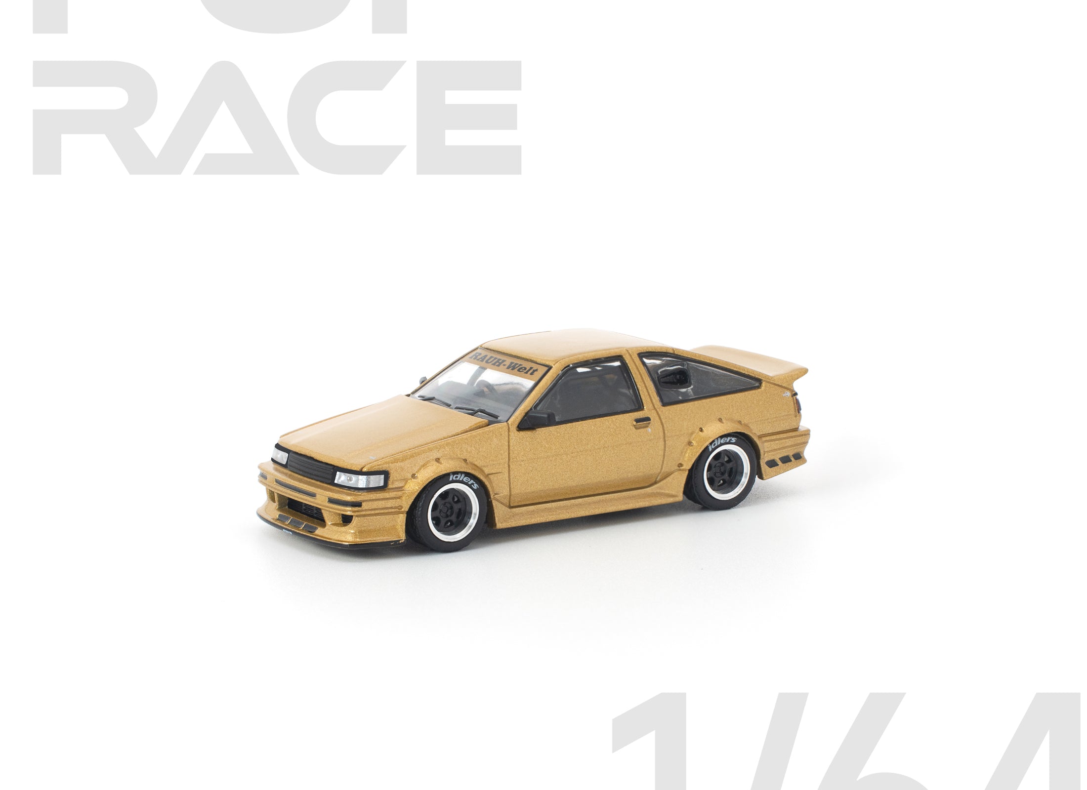 (Pre-order) POPRACE 1/64 RWB AE86 GOLD #PR640411 Diecast Model Car