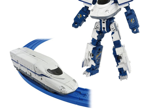 Load image into Gallery viewer, Takara Tomy Plarail Shinkansen Deformation Robot SHINKALIONCW N700S Trailer Form
