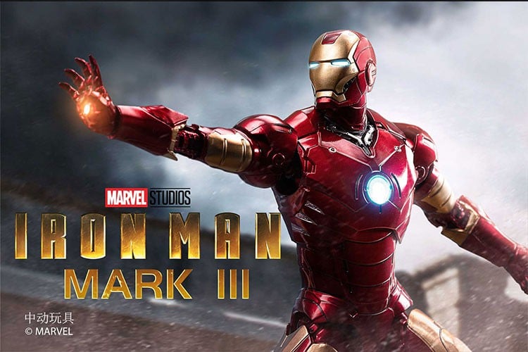 ZD Toys Marvel Avengers 1/10 Iron Man MK3 Action Figure with Lighting Function