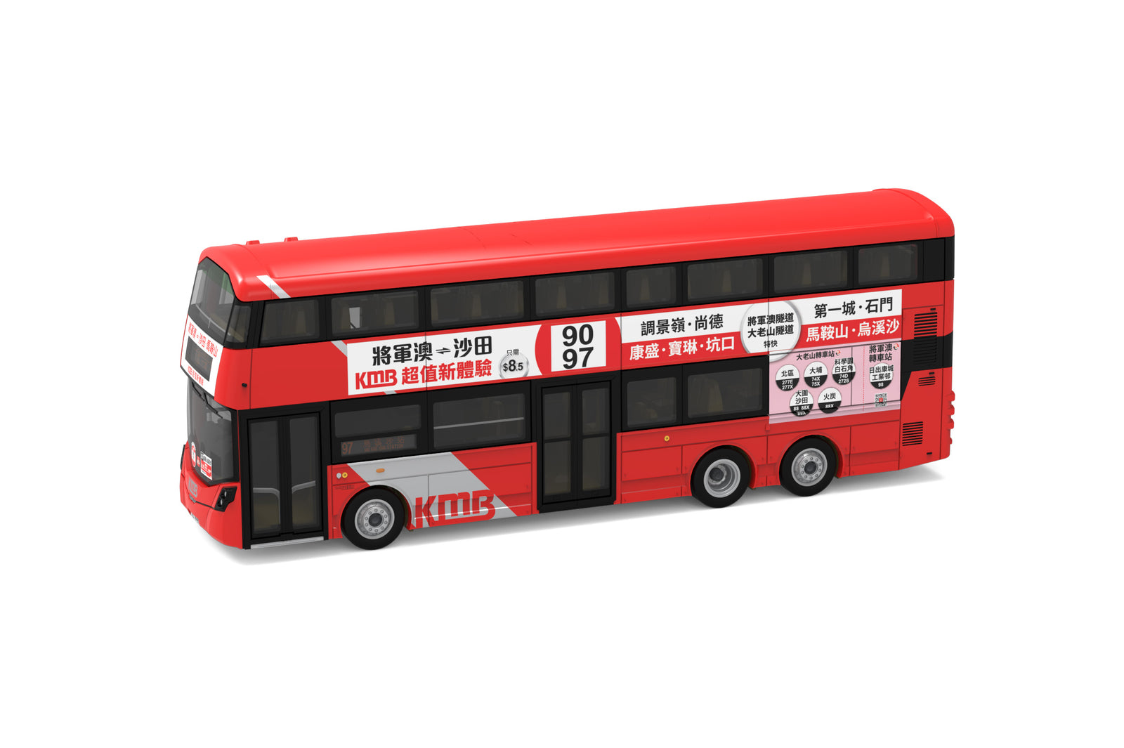 Tiny City KMB64 1:110 Die-cast Model Car - KMB VOLVO B8L Wright (97) Bus