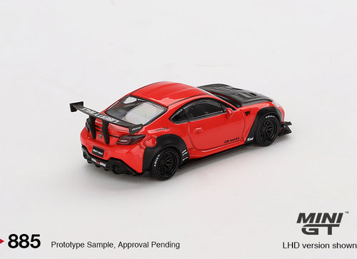 Load image into Gallery viewer, Mini GT #885 1/64 Toyota GR86 LB Nation Red LHD Diecast Model Car
