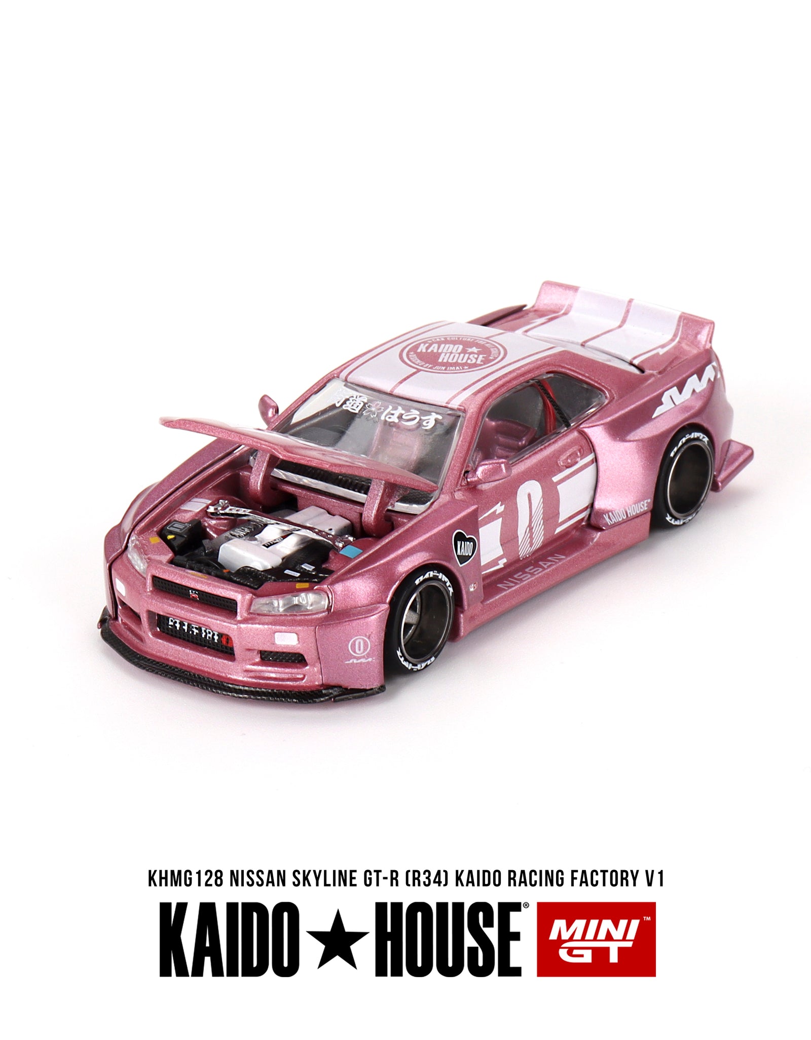 Mini GT x Kaido House 1/64 Nissan Skyline GT-R (R34) RACING FACTORY