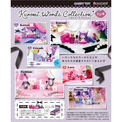 Re-ment Sanrio Kuromi Words Collection 6pcs Complete Box