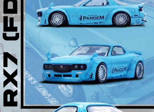 Load image into Gallery viewer, INNO64 1/64 PANDEM ROCKET BUNNY RX7 (FD3S) Blue Diecast Model Car

