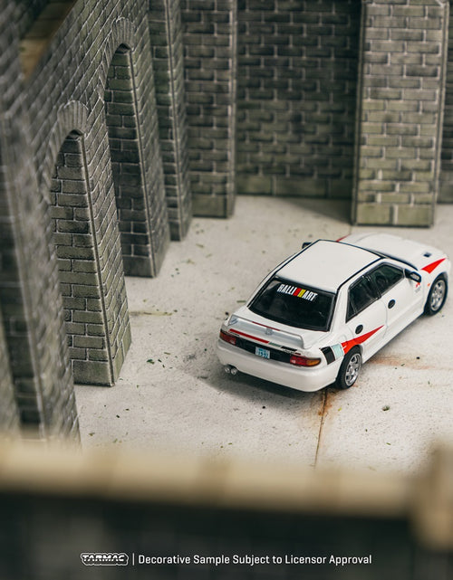 Load image into Gallery viewer, Tarmac Works 1/64 Mitsubishi Lancer RS Evolution White Lamley Model
