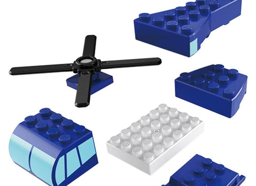 Load image into Gallery viewer, Takara Tomy Tomica Plarail Blocks Helicopter set
