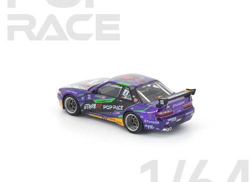 Load image into Gallery viewer, (Pre-order) POPRACE 1/64 PANDEM S13 EVA RT TEST TYPE-01 Diecast Model Car
