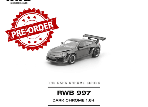 Load image into Gallery viewer, (Pre-order) POP RACE 1/64 RWB 997 DARK CHROME Diecast Model Car #PRDC-011
