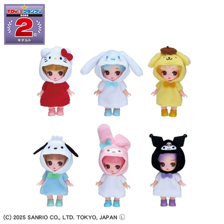 Takara Tomy Petit Licca-chan Licca Sanrio Character Collection Doll Fullset of 6