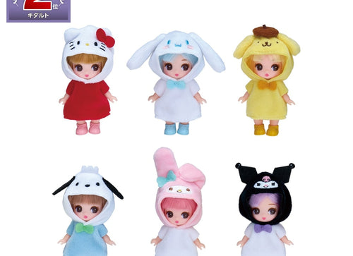 Load image into Gallery viewer, Takara Tomy Petit Licca-chan Licca Sanrio Character Collection Doll Fullset of 6
