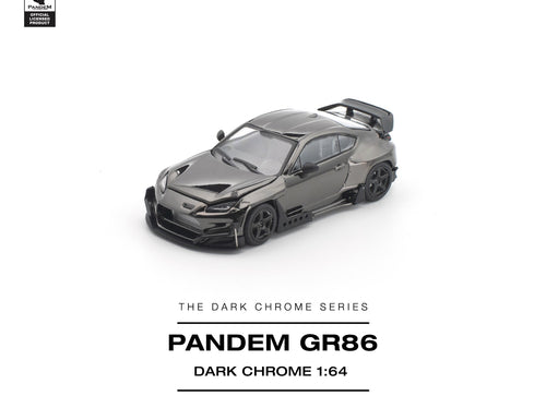 Load image into Gallery viewer, (Pre-order) POPRACE 1/64 - PANDEM GR 86 DARK CHROME Diecast Model Car
