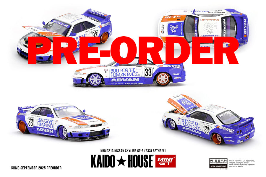 (Pre-order) Kaido House X Mini GT Nissan Skyline GT-R (R33) BFTHR V1 #KHMG213
