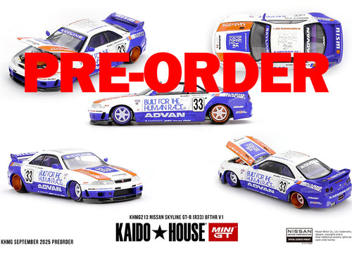 Load image into Gallery viewer, (Pre-order) Kaido House X Mini GT Nissan Skyline GT-R (R33) BFTHR V1 #KHMG213
