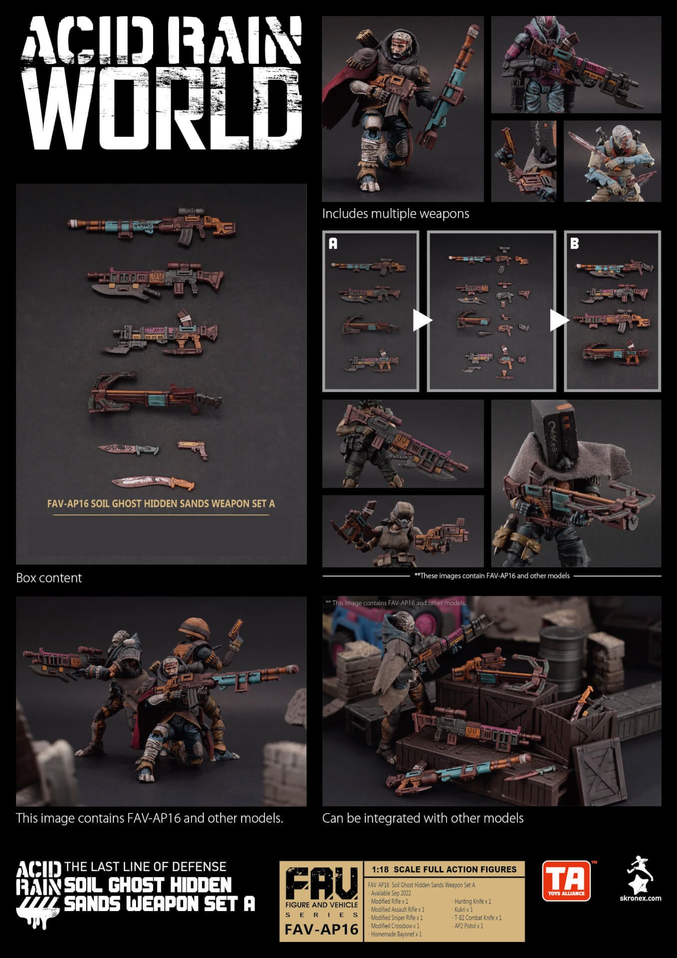 TOYS ALLIANCE x Acid Rain FAV-AP16 Soil Ghost Hidden Sands Weapon Set A