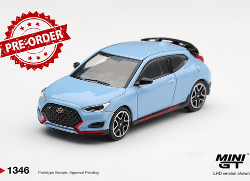 Load image into Gallery viewer, (Pre-order) Mini GT #1346 Hyundai Veloster N Performance Blue LHD
