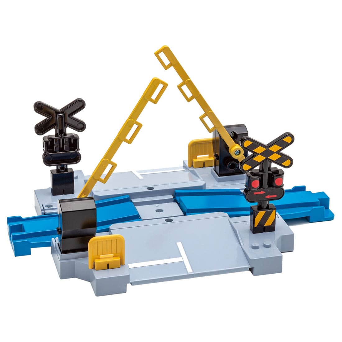 Takara Tomy Plarail Train Accessory - J-12 Railroad Crossing playing with Tomica