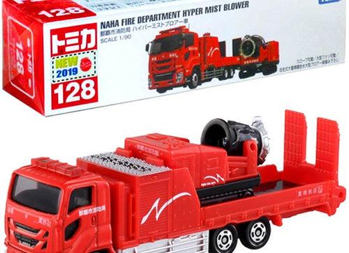 Load image into Gallery viewer, Takara Tomy Tomica #128 NAHA Fire Department Hyper Mist Blower Diecast Toy Car
