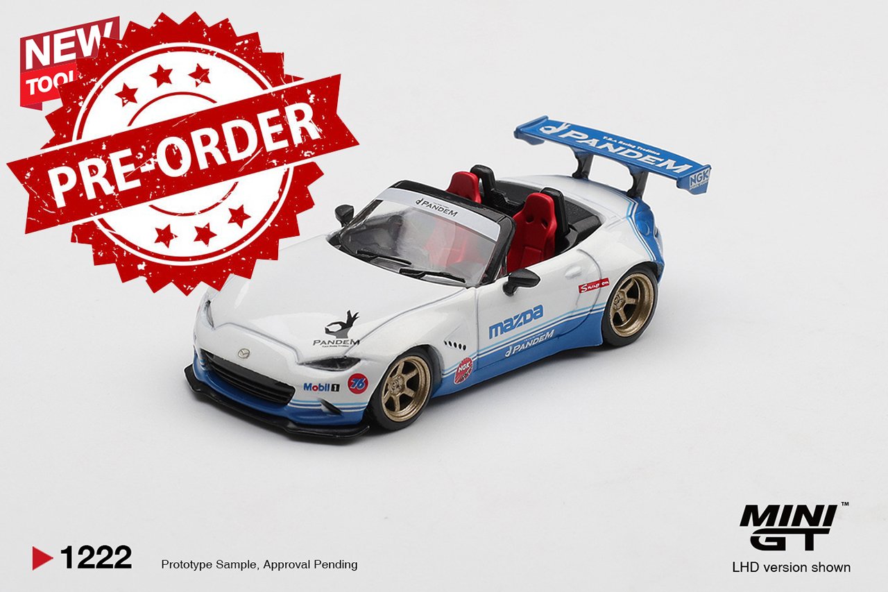(Pre-order) MINI GT #1222 Mazda Miata MX-5 (ND) Pandem IMSA RHD Diecast Car