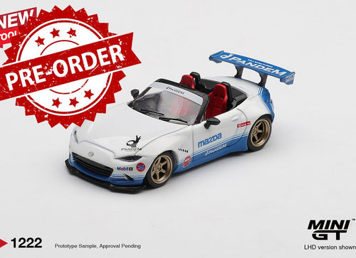 Load image into Gallery viewer, (Pre-order) MINI GT #1222 Mazda Miata MX-5 (ND) Pandem IMSA RHD Diecast Car
