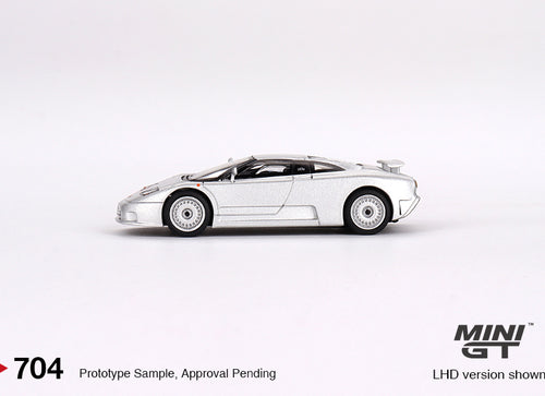 Load image into Gallery viewer, Mini GT #704 Bugatti EB110 GT Grigio Chiaro LHD Diecast Model Car
