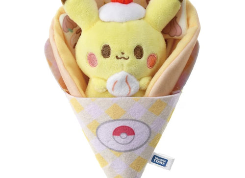 Load image into Gallery viewer, Takara Tomy Pokemon Poke Piece Crepe Plush Swaddle Pikachu
