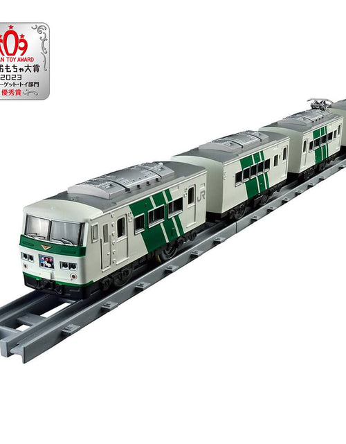 Load image into Gallery viewer, Takara Tomy Plarail Train - Real Class Series 185 Odoriko Green Stripe
