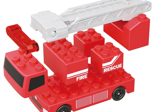 Load image into Gallery viewer, Takara Tomy Tomica Plarail Blocks Fire Rescue Set
