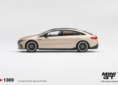 Load image into Gallery viewer, (Pre-order) Mini GT #1369 Mercedes AMG EQS 53 Signature Kalahari Gold LHD
