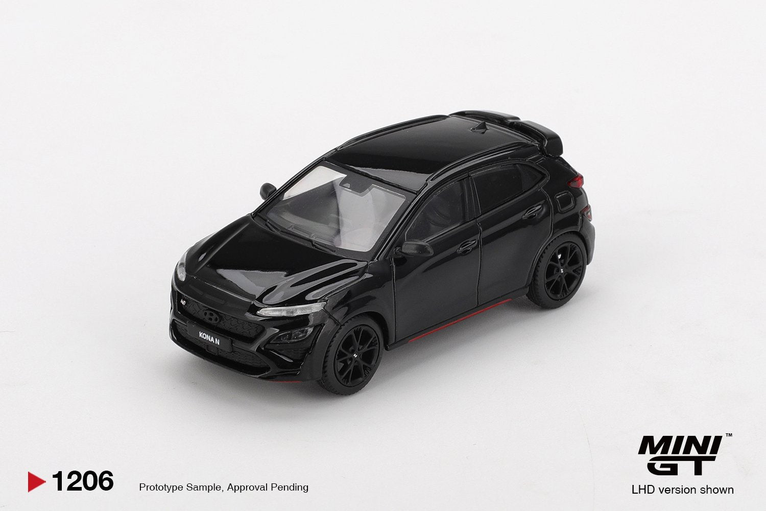(Pre-order) MINI GT #1206 1/64 Hyundai KONA N Phantom Black Diecast Model Car