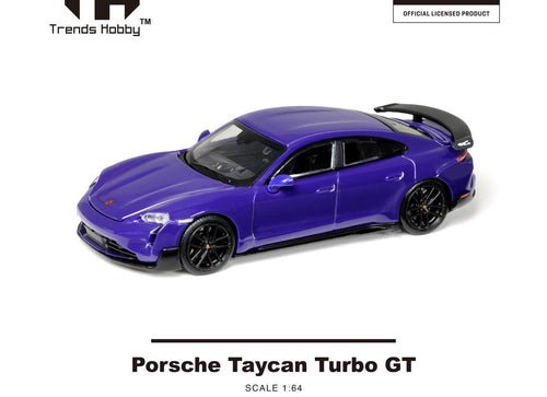 Load image into Gallery viewer, (Pre-order) Trends Hobby Diecast 1/64 Porsche Taycan Turbo GT (Purple) #241087A
