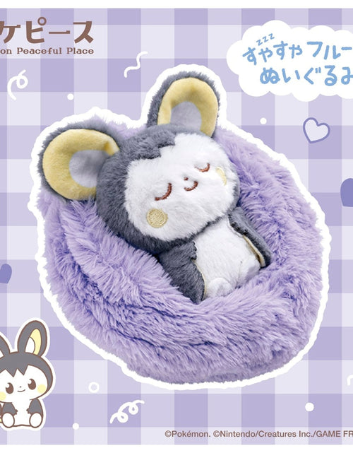 Load image into Gallery viewer, Takara Tomy PokePiece Sleeping Fruit Plush Toy Emolga 15cm

