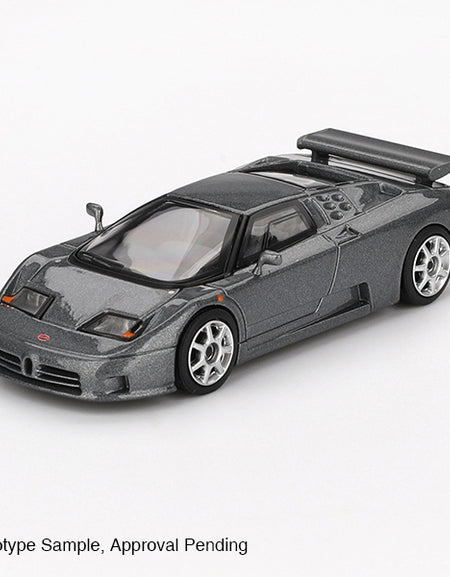 Mini GT #1002 Bugatti EB110 Super Sport Grigio Scuro Model Car