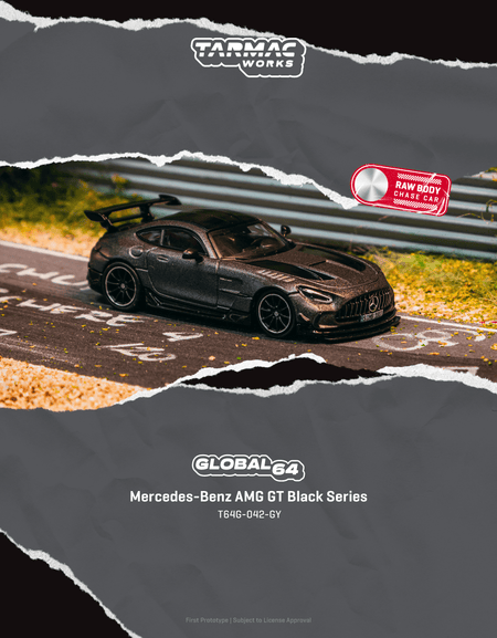 Tarmac Works 1/64 Mercedes-Benz AMG GT Black Series Grey Model Car
